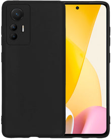Forterra Xiaomi 12 Lite Hoesje Siliconen Backcover Lichtgewicht - Zwart