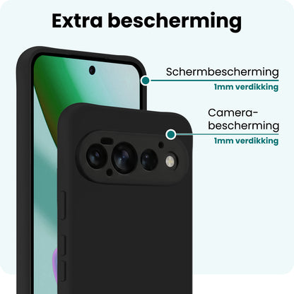 Forterra Google Pixel 11 Pro Hoesje Siliconen Backcover Lichtgewicht - Zwart