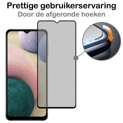 Forterra Samsung A12 Screenprotector Gehard Glas - Privacy
