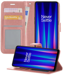 Forterra OnePlus Nord CE 2 Lite Hoesje Bookcase Cover met Kaarthouder - Rosé goud