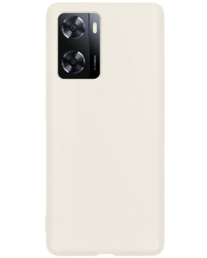 Forterra OPPO A57s Hoesje Siliconen Backcover Lichtgewicht - Wit