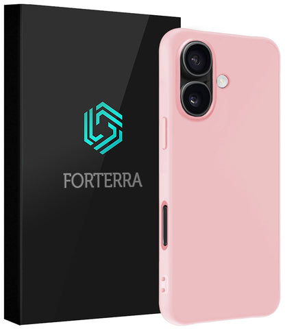 Forterra iPhone 17 Hoesje Siliconen Backcover Lichtgewicht - Lichtroze