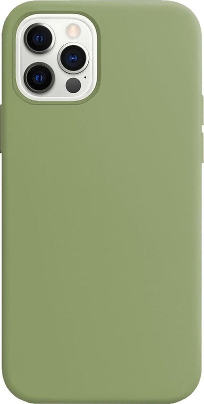 Forterra iPhone 12 Pro Max Hoesje Siliconen Backcover Lichtgewicht - Groen