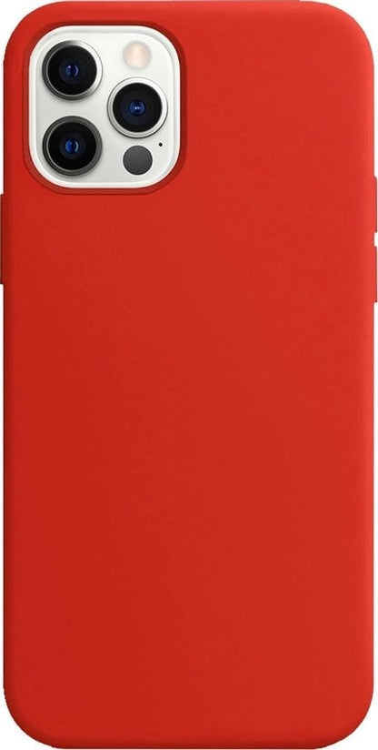 Forterra iPhone 12 Pro Max Hoesje Siliconen Backcover Lichtgewicht - Rood